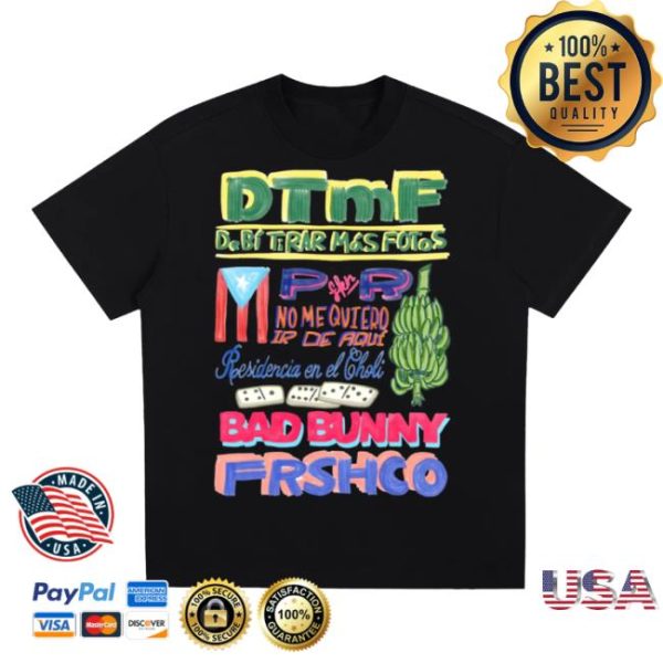 Merch Bad Bunny Store Merch Dtmf Merch Residencia Tour Black Tee