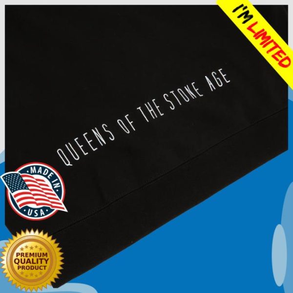 Qotsa Store Merch Lightning Bolt Black Zip Hoodie