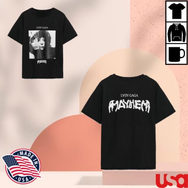 Lady Gaga Faded Effect T-Shirt