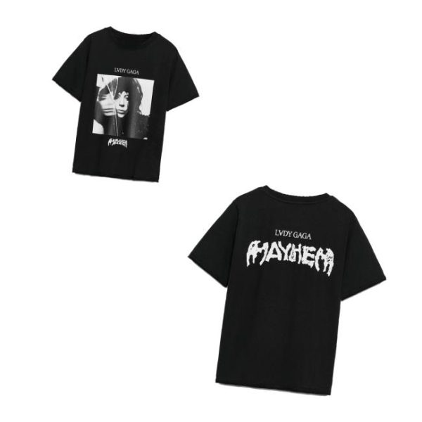 Lady Gaga Faded Effect T-Shirt