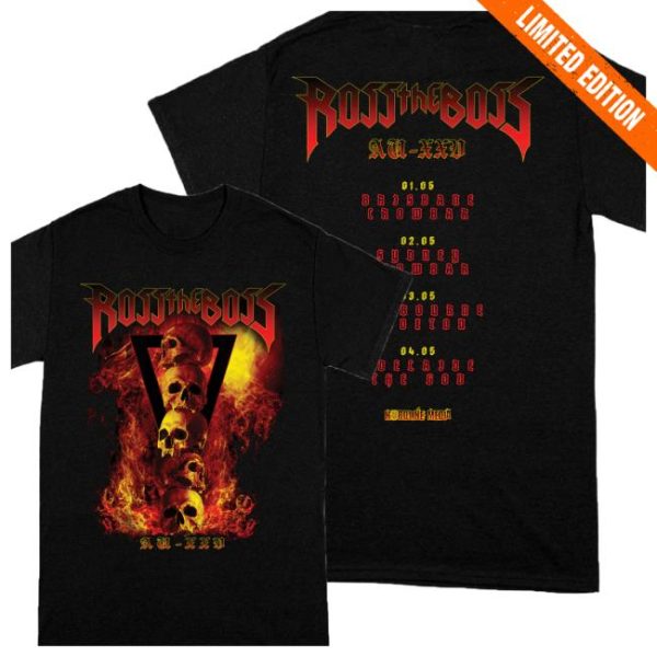 Imprint Merch Store Ross The Boss Skull Flame T-Shirt