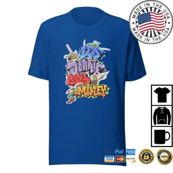 Paramount Shop Store Mutant Mayhem Graffiti Adult Short Sleeve T-Shirt