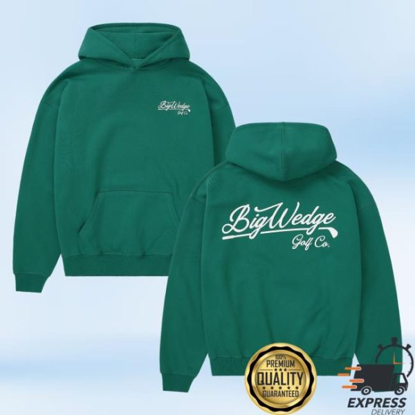 Big Wedge Golf Merch Store Shop Bw Script Hoodie