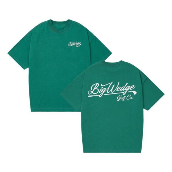 Big Wedge Golf Merch Store Shop Bw Script T-Shirt Green