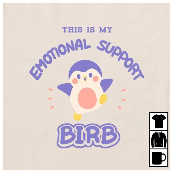 Finch Merch Shop This Is My Emotional Support Birb Finch Crewneck