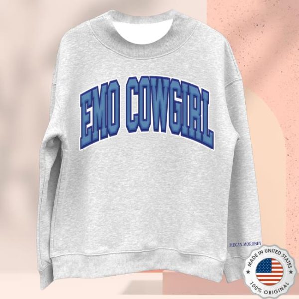 Megan Moroney Merch Store Mock Neck Emo Cowgirl Crew