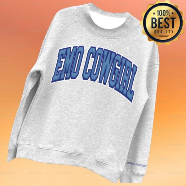 Megan Moroney Merch Store Mock Neck Emo Cowgirl Crew