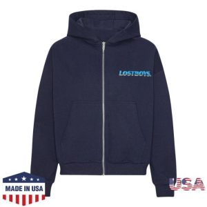 Lost Boy Archives Merch Store Shop Zip Hoodie Navy