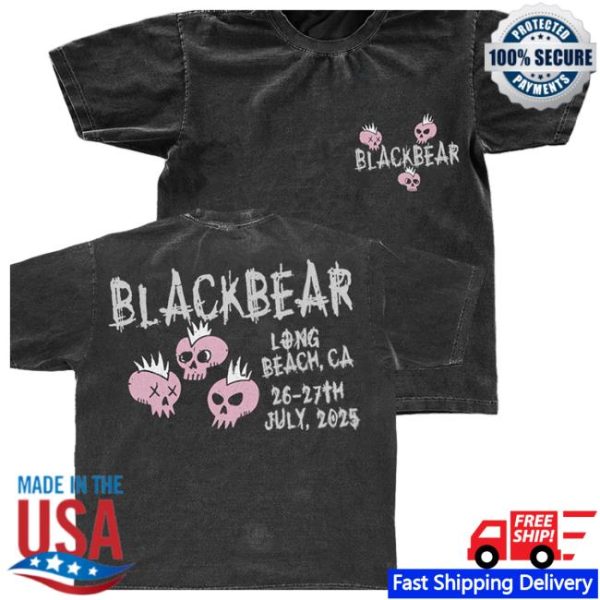 Beartrap Store Merch Vintage Long Beach Pink Skull Tee