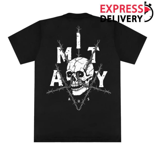 The Amity Affliction Store Merch Barbed Wire Black T-Shirt