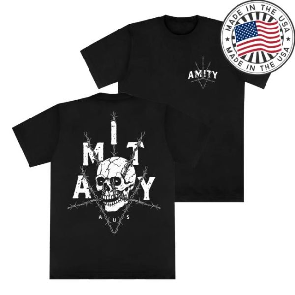 The Amity Affliction Store Merch Barbed Wire Black T-Shirt