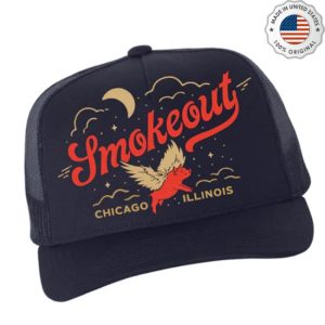 Windy City Smokeout Store Merch Navy Flying Pig Trucker Hat