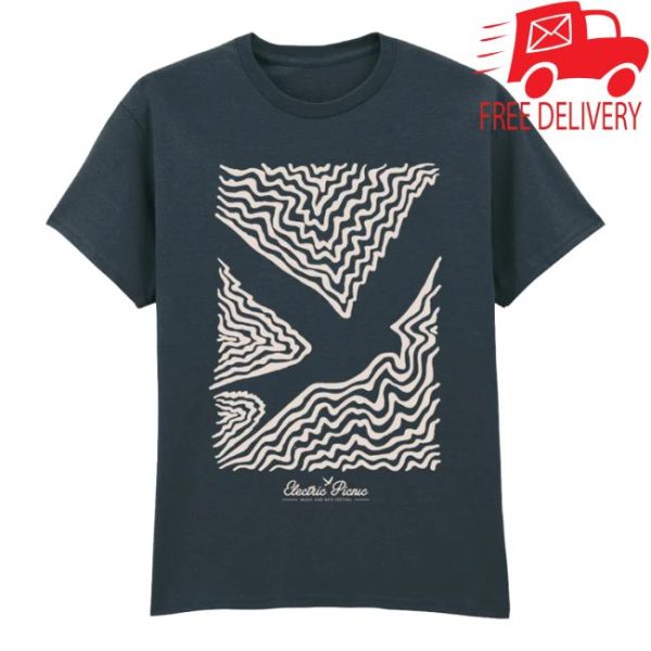 Electric Picnic Store Merch Heather Navy 2025 Line Up T-Shirt