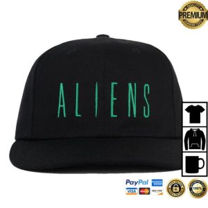Brain Dead Merch Store Shop Brain Dead X Aliens 6 Panel Hat Black