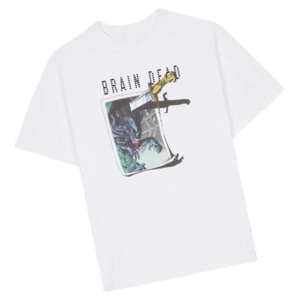 Brain Dead Merch Store Shop Brain Dead X Aliens Target Practice T-Shirt White