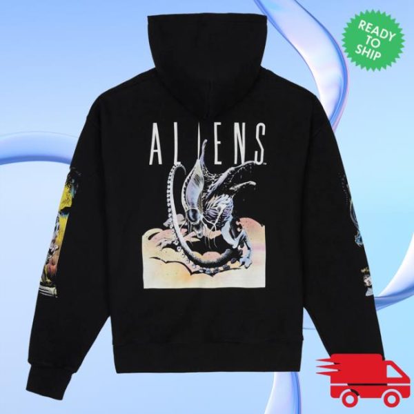 Brain Dead Merch Store Shop Brain Dead X Aliens Hoodie Black