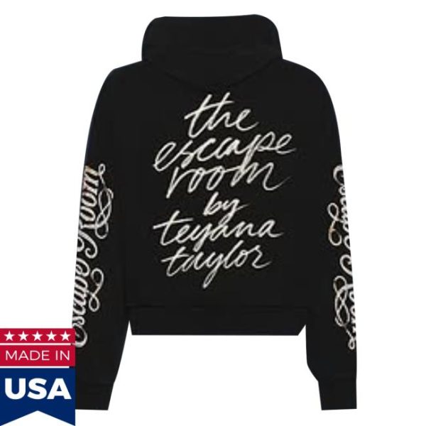 Teyana Taylor Merch Store Script Zip Hoodie In Black