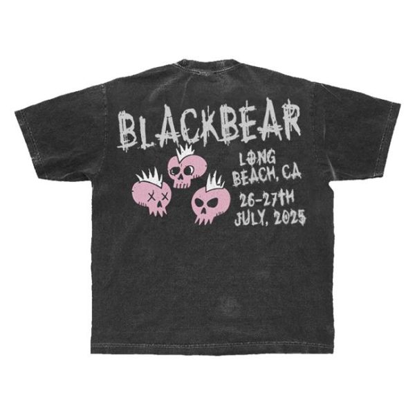 Beartrap Merch Store Shop Vintage Long Beach Pink Skull Tee
