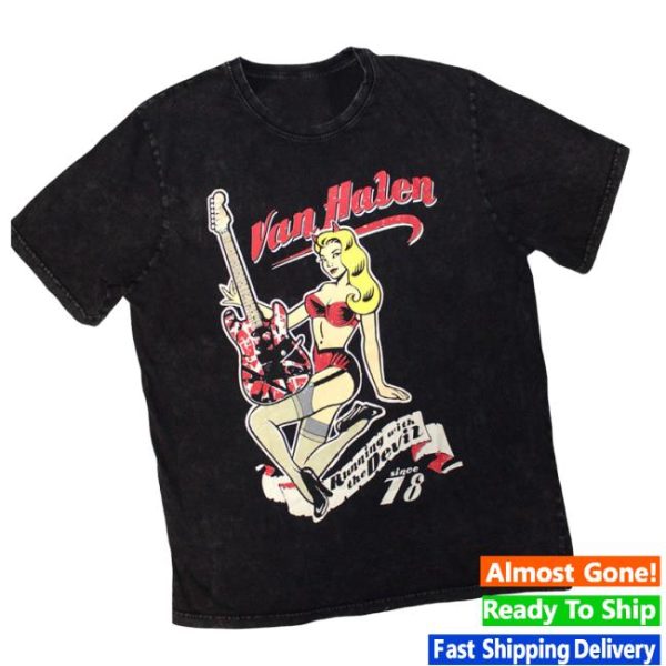 Atc Music Merch Store Van Halen Stone Wash T-Shirt