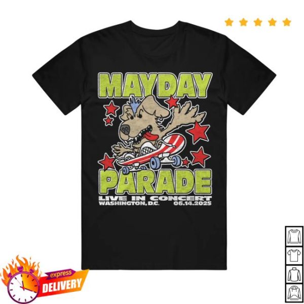 Mayday Parade Shop Merch Live In DC Black T-Shirt