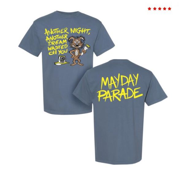 Mayday Parade Shop Merch Graffiti Dog Blue Jean T-Shirt