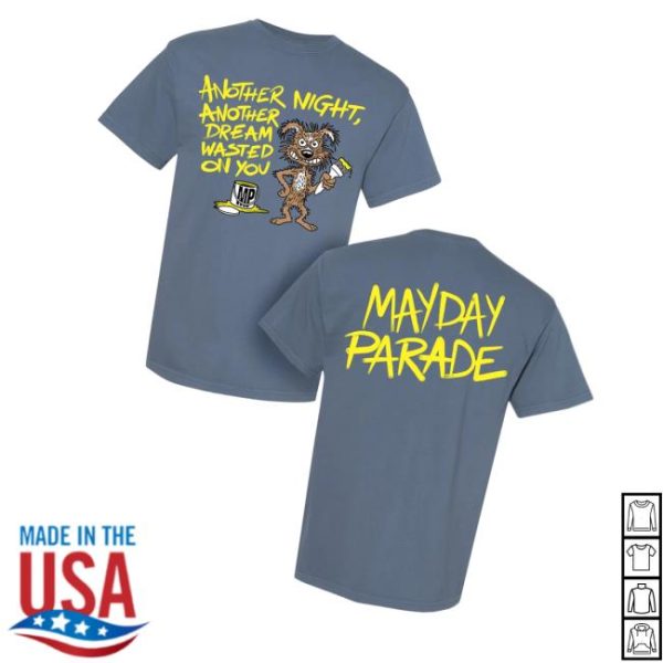 Mayday Parade Shop Merch Graffiti Dog Blue Jean T-Shirt