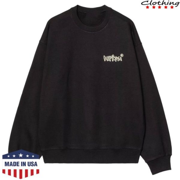 Evolve Clothing Store Merch Carhartt Wip Mens Wiptopia Black Sweatshirt