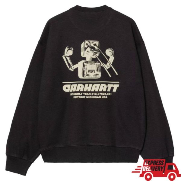 Evolve Clothing Store Merch Carhartt Wip Mens Wiptopia Black Sweatshirt