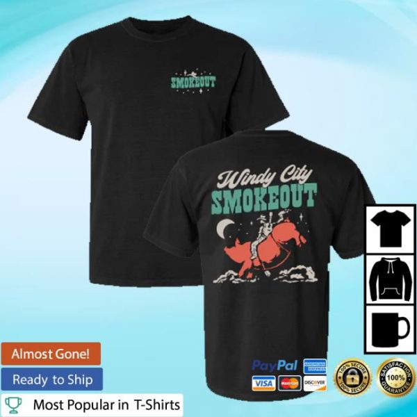 Windy City Smokeout Merch Store Shop Black Rodeo Pig Tee