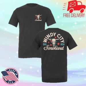 Windy City Smokeout Merch Store Shop Dark Grey Skull Tee