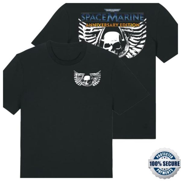 Warhammer Store Merch Space Marine Anniversary Edition Logo Fitted T Shirt