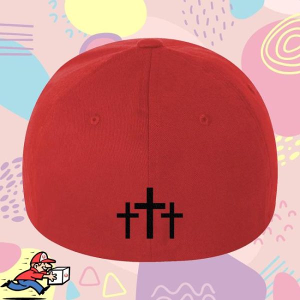 Psychopathic Merch Store Branded Red Flexfit Hat