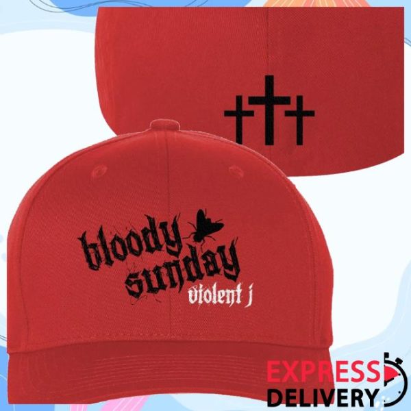Psychopathic Merch Store Branded Red Flexfit Hat