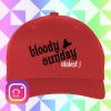 kenny psychopathic merch store branded red flexfit hat
