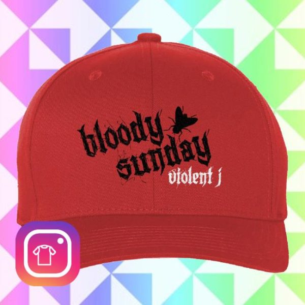 Psychopathic Merch Store Branded Red Flexfit Hat