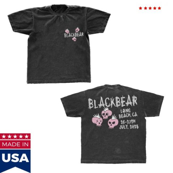 Beartrap Merch Store Vintage Long Beach Pink Skull Tee