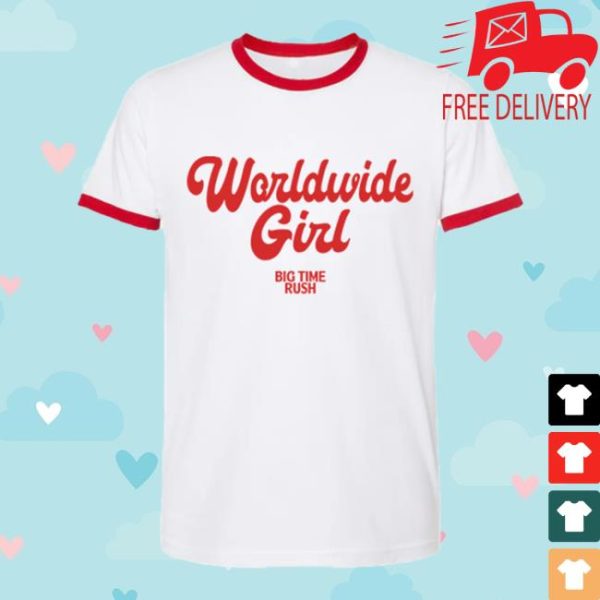 Big Time Rush Worldwide Girl Store Merch Btr Worldwide Girl Tee