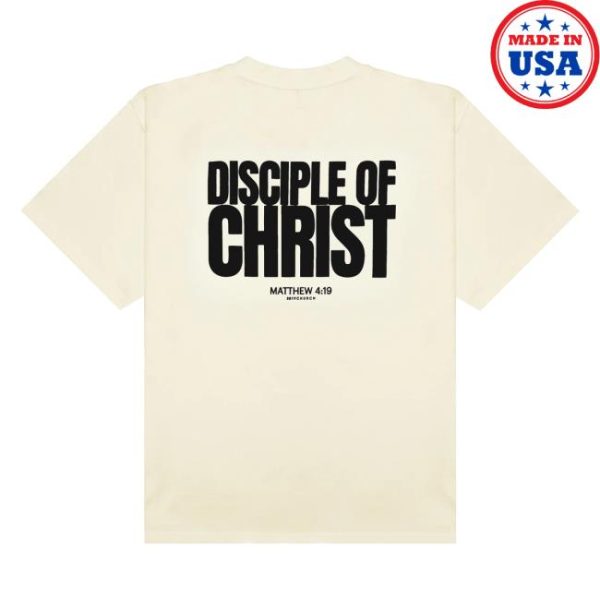 2819 Church Store Merch Disciple Of Christ Cream Black Tee