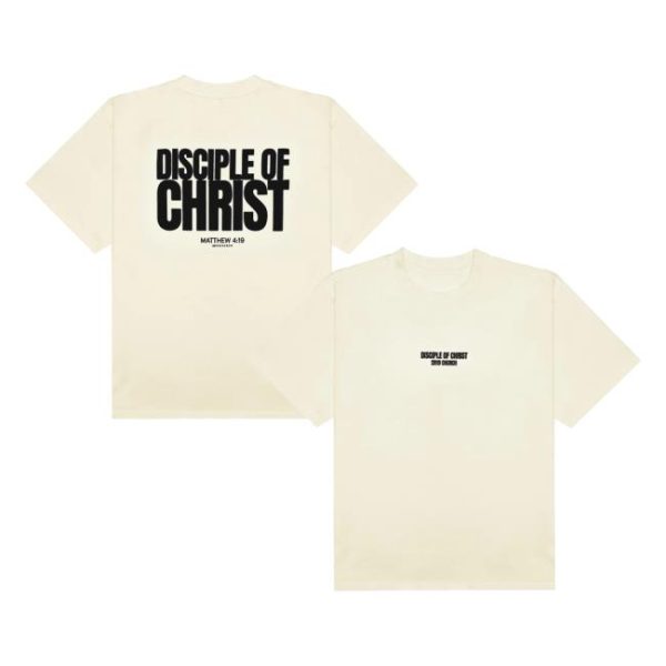 2819 Church Store Merch Disciple Of Christ Cream Black Tee