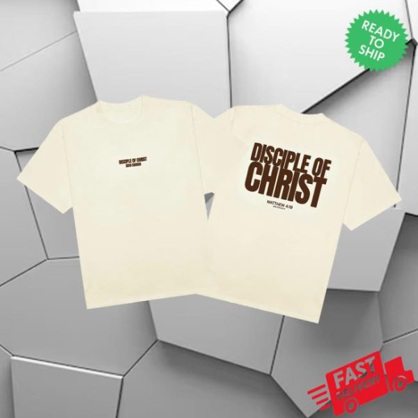 2819 Church Store Merch Disciple Of Christ Cream Brown Tee