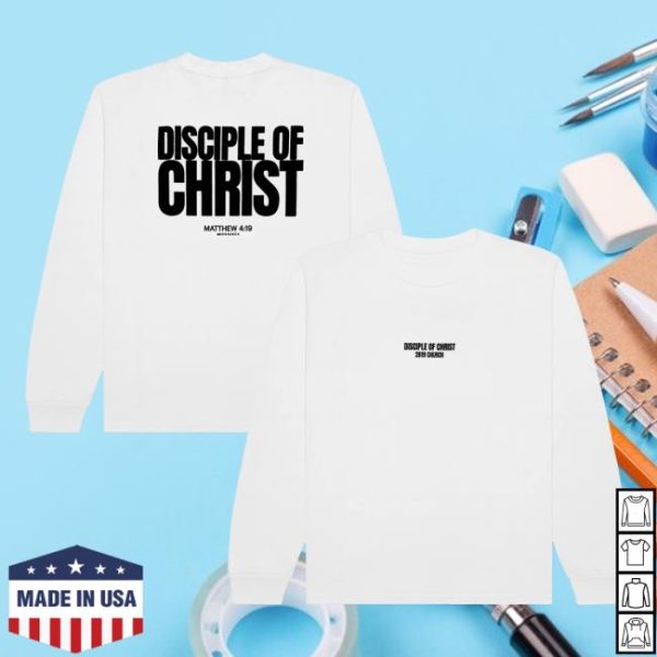 2819 Church Store Merch Disciple Of Christ White Long Sleeve