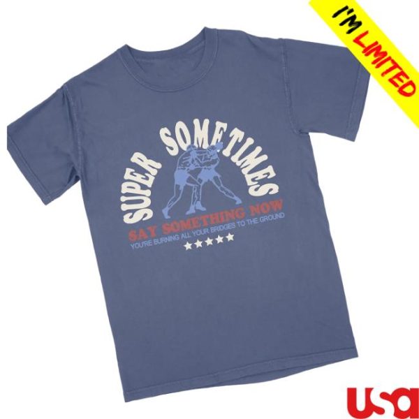 Pure Noise Store Merch Super Sometimes Boxer Navy Tee