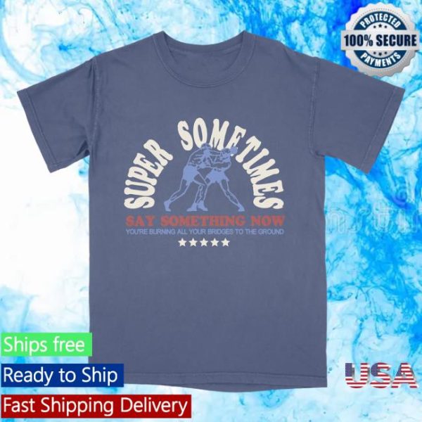 Pure Noise Store Merch Super Sometimes Boxer Navy Tee