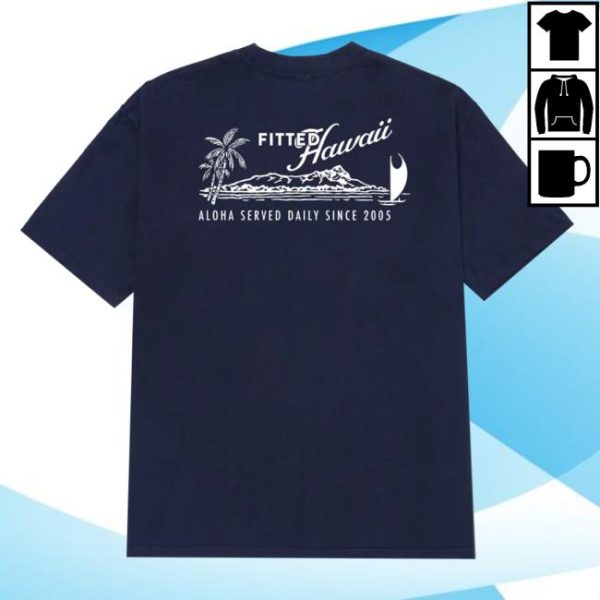Fitted Hawaii Store Merch Island Navy Tee