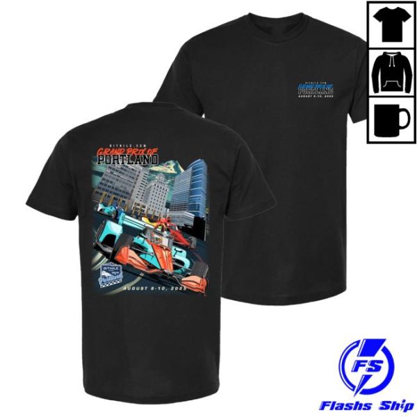 Grand Prix Gear Store Merch 2025 Grand Prix Of Portland Event Black Tee