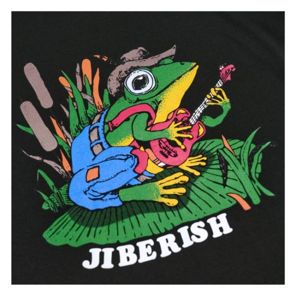 Jiberish Store Merch Banjo Frog Supima Black Shirt