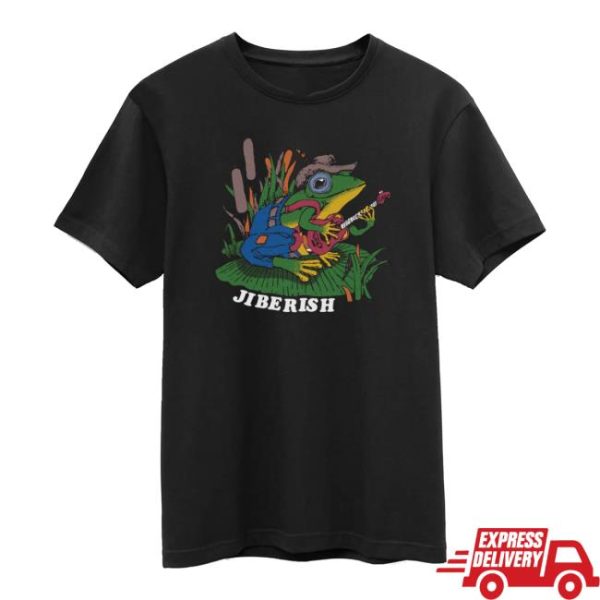 Jiberish Store Merch Banjo Frog Supima Black Shirt