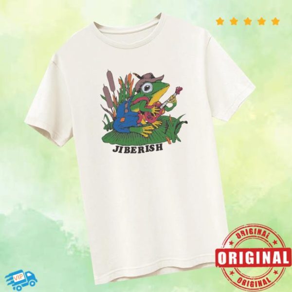Jiberish Store Merch Banjo Frog Supima Natural Shirt