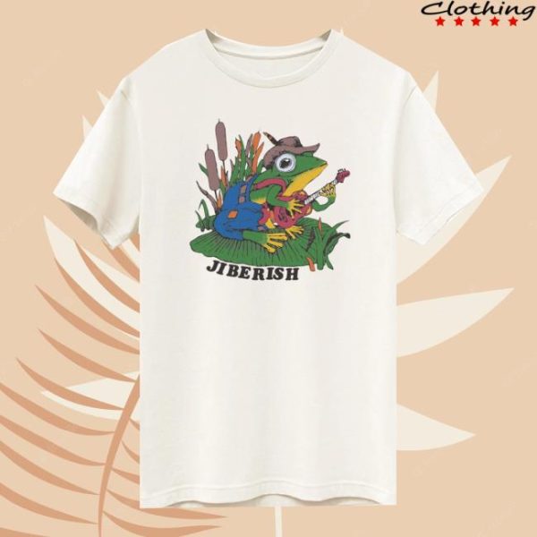Jiberish Store Merch Banjo Frog Supima Natural Shirt