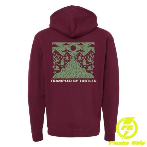 Trampled By Turtles Merch Store Shop Pine Hoodie Maroon